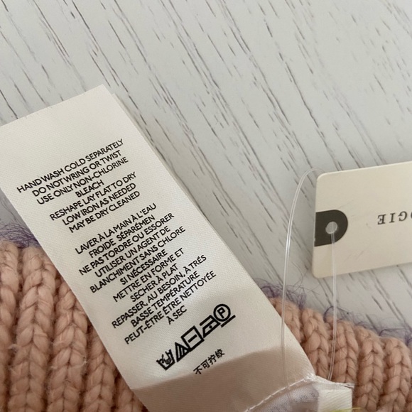 new with tags pinkish anthropologie knit ski winter hat with translucent sequins - Picture 7 of 8